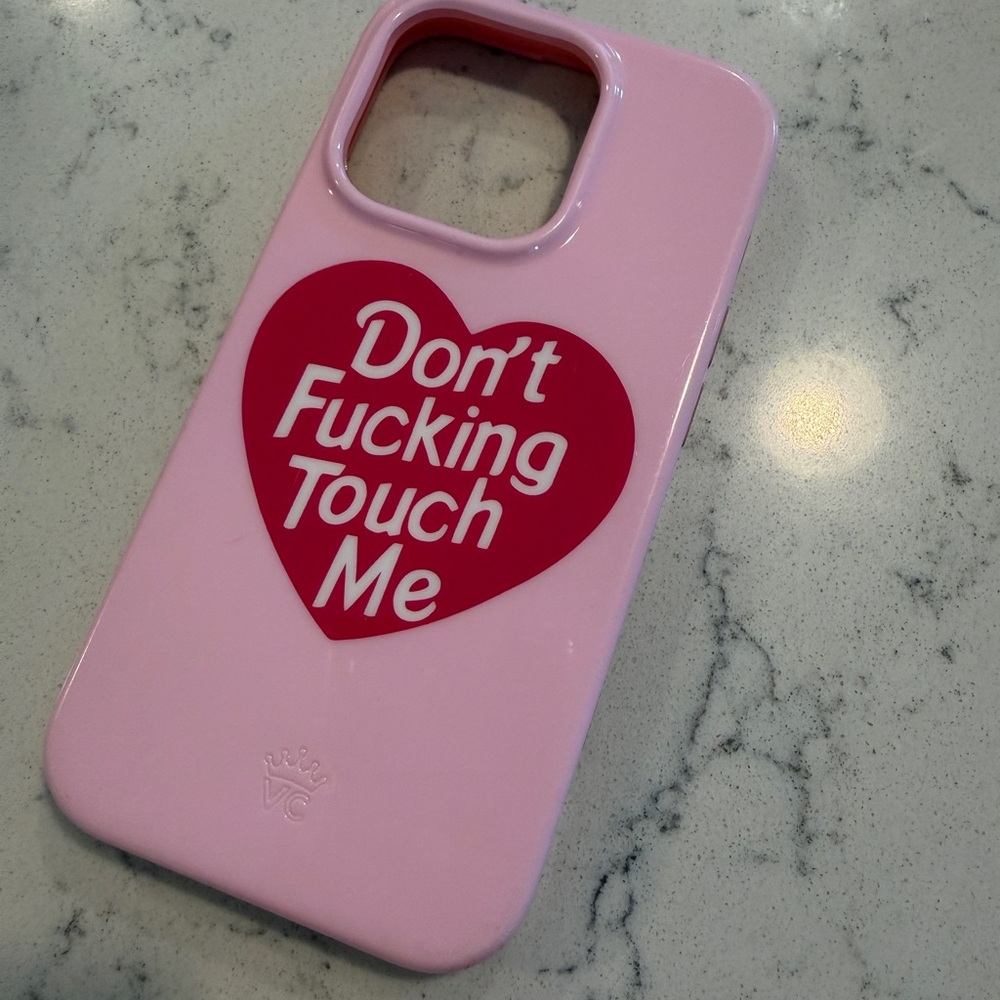 Velvet Caviar Pink Case with Red Heart Design